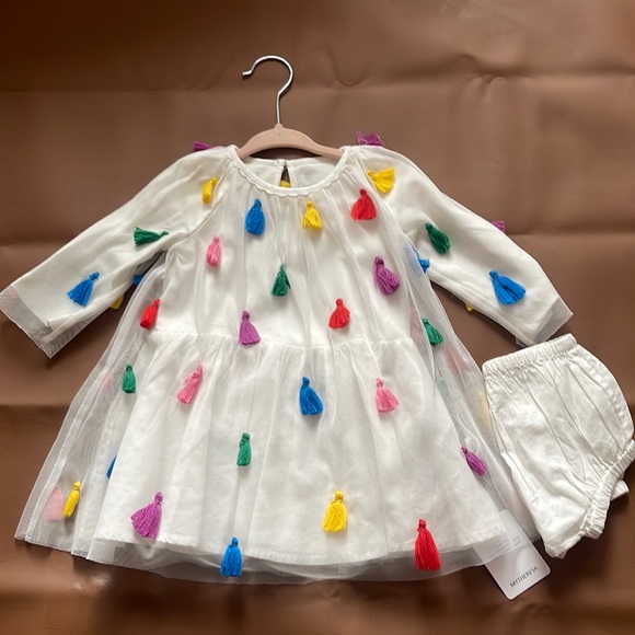Stella McCartney Other - NWT Stella McCartney White Tassle Dress (3 months)